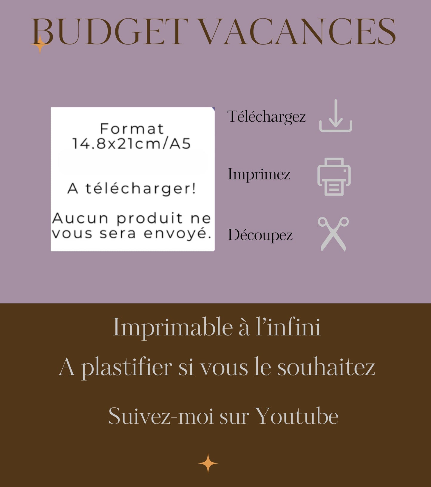 Suivi de Budget vacances à imprimer Format A5