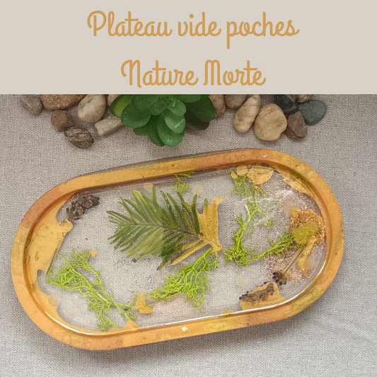 Plateau vide-poche en résine – Nature Morte, ambiance automnale