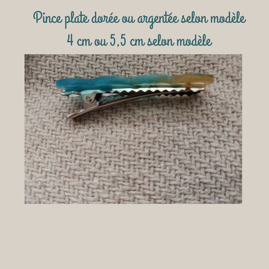 Pince à cheveux résine – Été Pep’s – Accessoire cheveux coloré été – Sunset, Fruité, Tropical