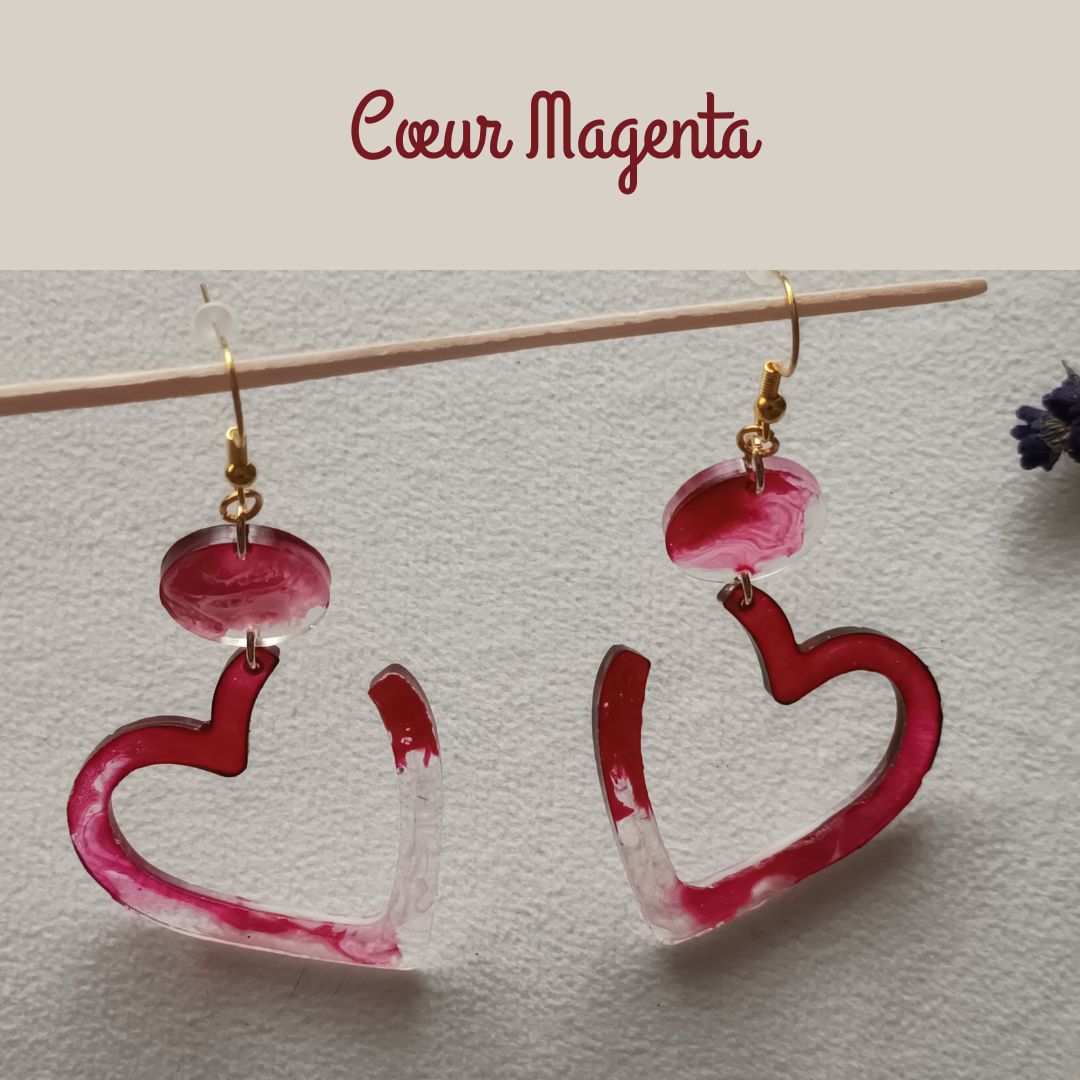 Boucles Galaxie Pop – Bijoux fun et colorés en résine artisanale