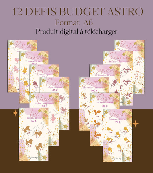 Défi Signes Astro à imprimer Format A6