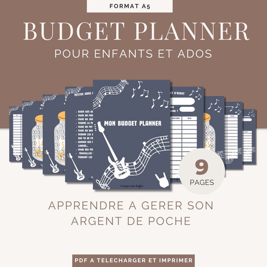Planner d' Argent de Poche pour Enfants et Adolescents Format A5 en français
