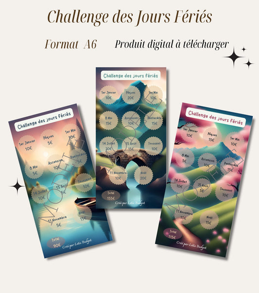 Challenge des Jours Fériés Format A6 à télécharger